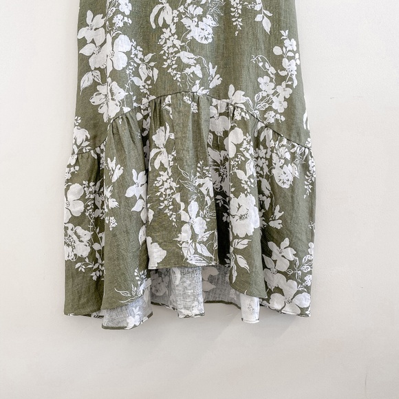 Reformation Baela Floral Midi Dress in Willow 2 NWT - Picture 8 of 13